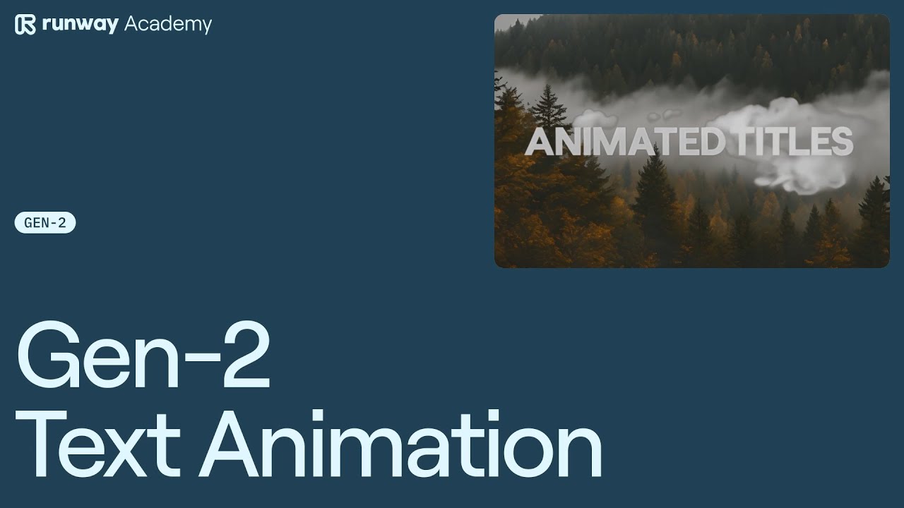 Animating Text with Runway Gen-2